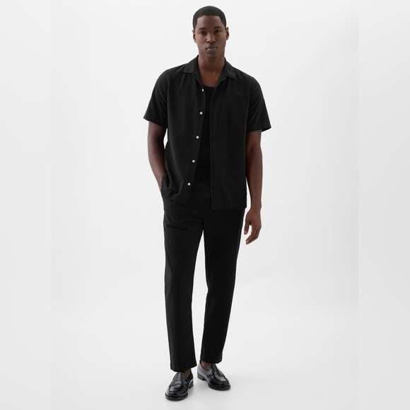 NWT GAP Black Easy Linen-Blend Pants - Size Medium 🔹